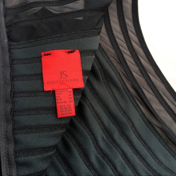 Vintage 90s Black Mesh Off The Shoulder Crop Top - Picture 7 of 8